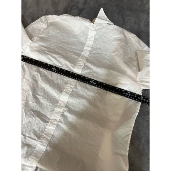 SER.O.YA Revolve Top Womens Size XS White Mel Poplin Button Down Tie Open Back - Picture 10 of 13